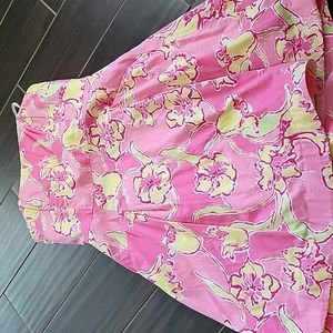 Lilly Pulitzer Hotty Pink Day Strapless Blossom Dress